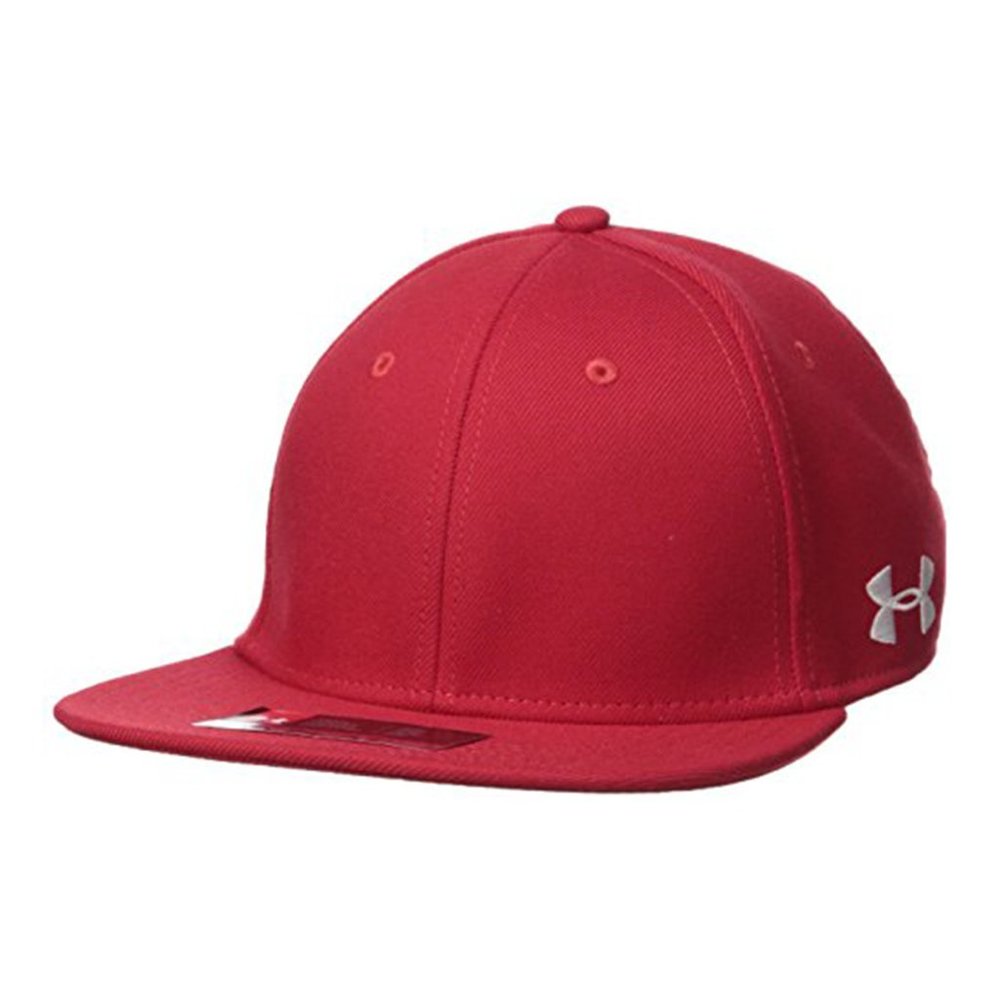 Under Armour Men's Flat Brim Stretch Fit Hat - L/XL - Red (600)
